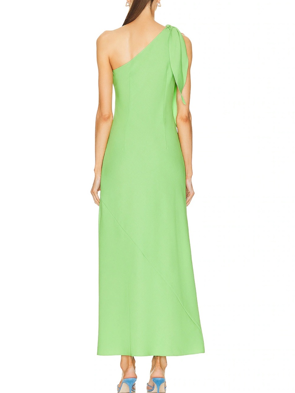 Cult Gaia Kamila Dress - One-Shoulder Lime Green Evening Gown (Small) - Picture 3 of 3